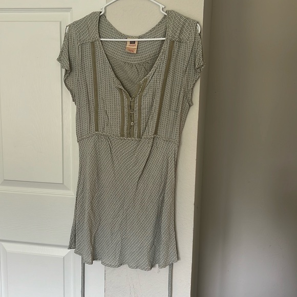 2000s Faded Glory Sage Green Mini Dress - Picture 1 of 6